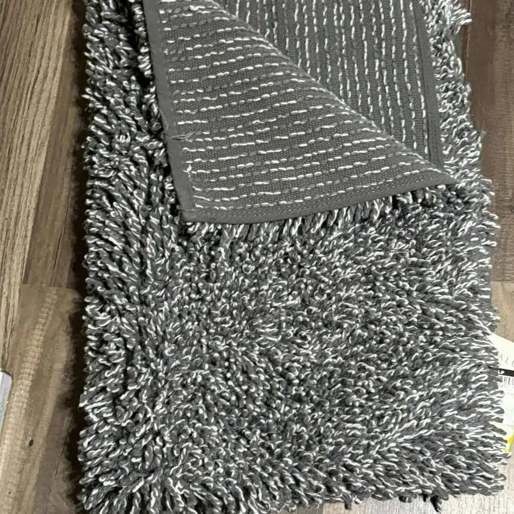 Casaluna Mélange Looped Bath Rug in Gray 100% Cotton 24 X 40